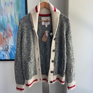 Roots Cardigan “sock-monkey style”, size M